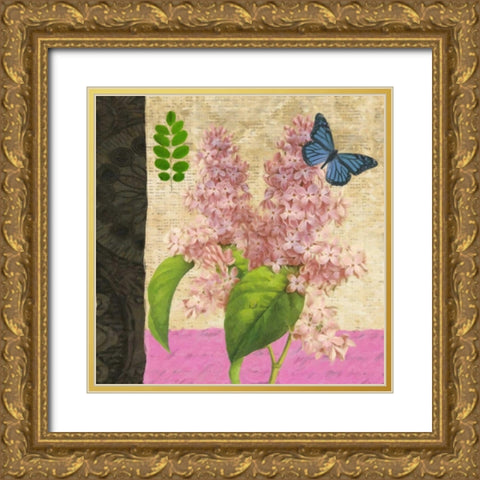 FLORAL II Gold Ornate Wood Framed Art Print with Double Matting by Greene, Taylor
