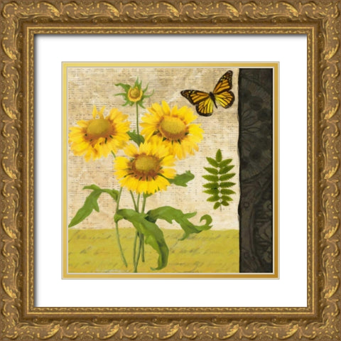 FLORAL III Gold Ornate Wood Framed Art Print with Double Matting by Greene, Taylor