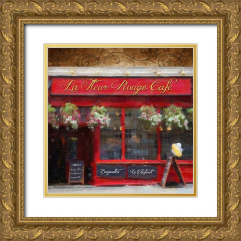 Cafe Gold Ornate Wood Framed Art Print with Double Matting by Greene, Taylor