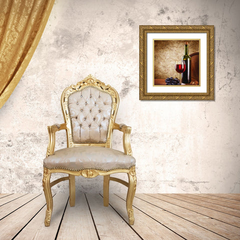 Wine II Gold Ornate Wood Framed Art Print with Double Matting by Greene, Taylor