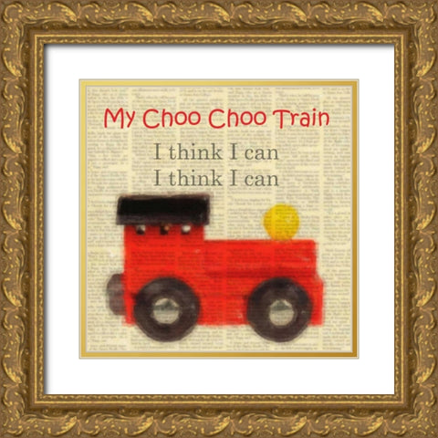 Choo Choo Gold Ornate Wood Framed Art Print with Double Matting by Greene, Taylor