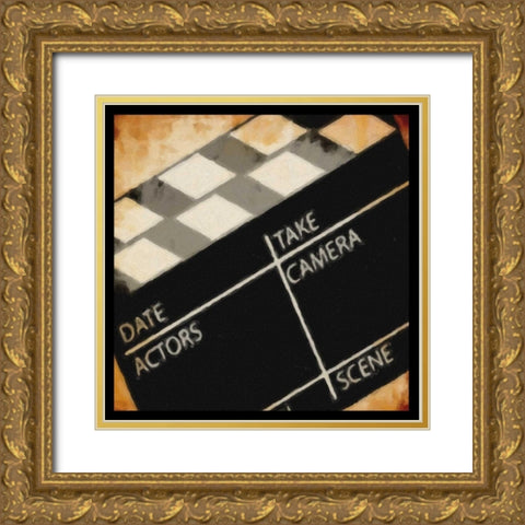 CLAPBOARD Gold Ornate Wood Framed Art Print with Double Matting by Greene, Taylor