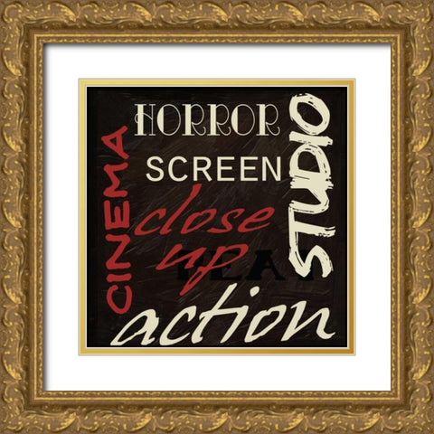 CLOSE UP TYPOGRAPHY Gold Ornate Wood Framed Art Print with Double Matting by Greene, Taylor