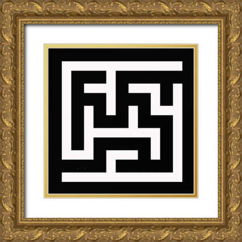 LABYRINTH I A Gold Ornate Wood Framed Art Print with Double Matting by Greene, Taylor