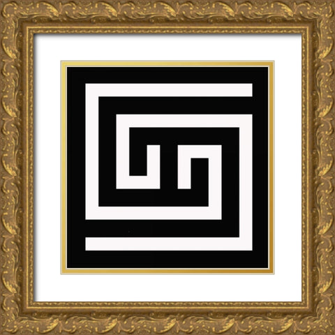 LABYRINTH III E Gold Ornate Wood Framed Art Print with Double Matting by Greene, Taylor