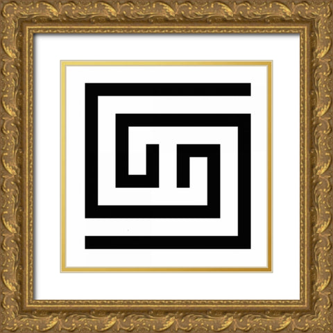 LABYRINTH III Gold Ornate Wood Framed Art Print with Double Matting by Greene, Taylor