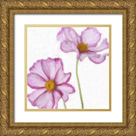 PLUM FLORAL PAIR Gold Ornate Wood Framed Art Print with Double Matting by Greene, Taylor