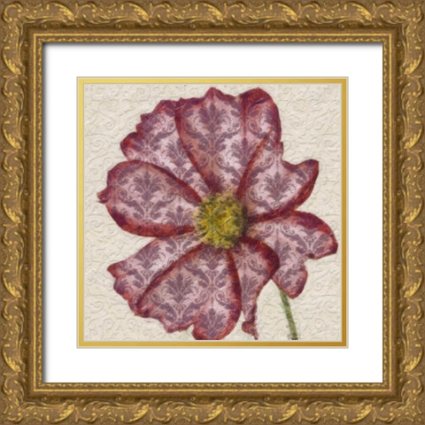 PATTEREND RED PETALS II Gold Ornate Wood Framed Art Print with Double Matting by Greene, Taylor