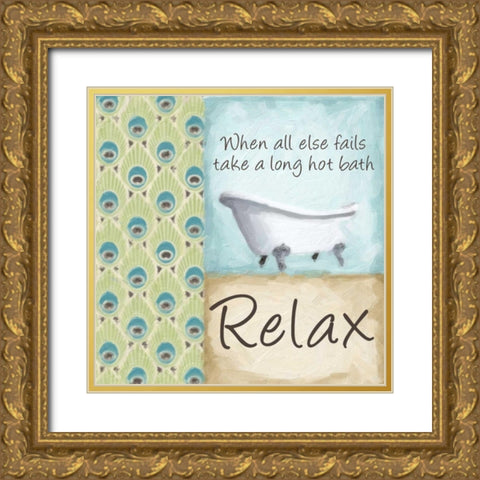 WHEN ALL ELSE FAILS Gold Ornate Wood Framed Art Print with Double Matting by Greene, Taylor