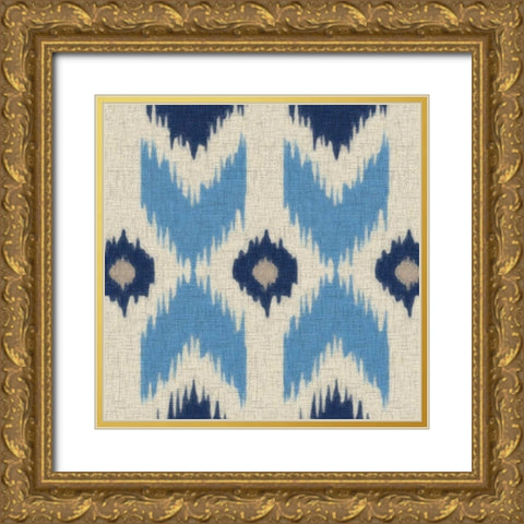 IKAT IV Gold Ornate Wood Framed Art Print with Double Matting by Greene, Taylor