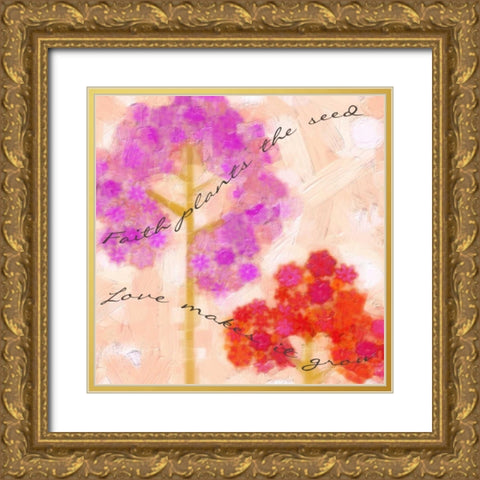 Faith Plants The Seed Gold Ornate Wood Framed Art Print with Double Matting by Greene, Taylor