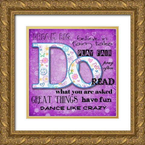 Do Gold Ornate Wood Framed Art Print with Double Matting by Greene, Taylor