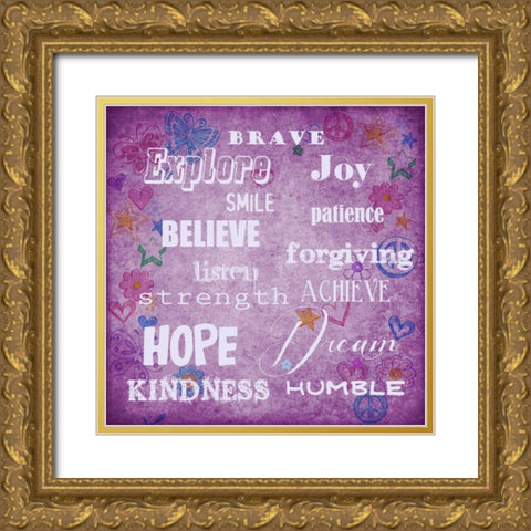 Humble Brave Gold Ornate Wood Framed Art Print with Double Matting by Greene, Taylor