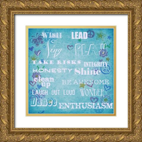 Take Risks Gold Ornate Wood Framed Art Print with Double Matting by Greene, Taylor