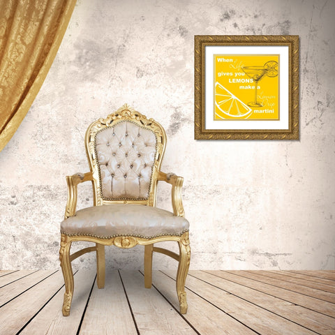 Lemon Drop Gold Ornate Wood Framed Art Print with Double Matting by Greene, Taylor