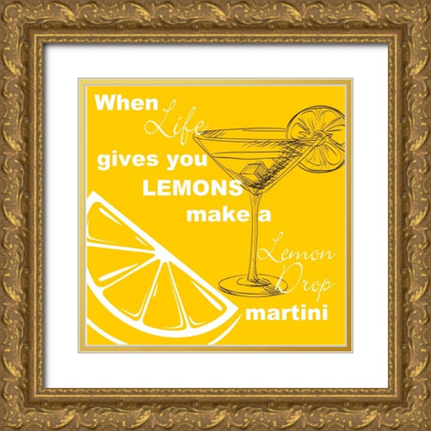 Lemon Drop Gold Ornate Wood Framed Art Print with Double Matting by Greene, Taylor
