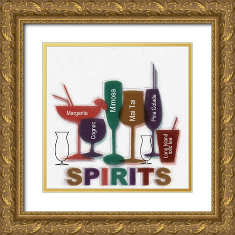 SPIRITS Gold Ornate Wood Framed Art Print with Double Matting by Greene, Taylor