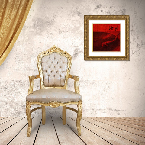 VINYL Gold Ornate Wood Framed Art Print with Double Matting by Greene, Taylor