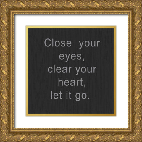 Close Your Eyes Gold Ornate Wood Framed Art Print with Double Matting by Greene, Taylor