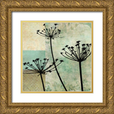 BOTANICAL SILHOUETTE I Gold Ornate Wood Framed Art Print with Double Matting by Greene, Taylor