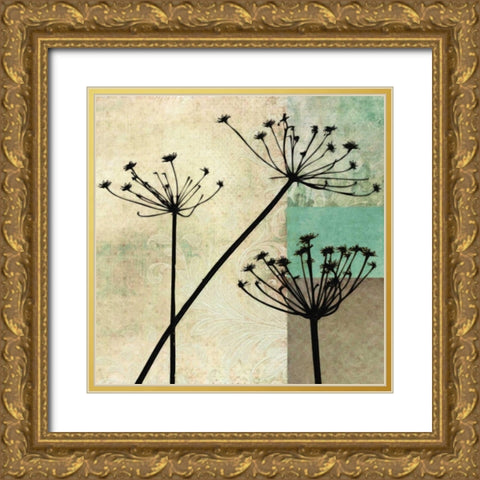 BOTANICAL SILHOUETTE II Gold Ornate Wood Framed Art Print with Double Matting by Greene, Taylor