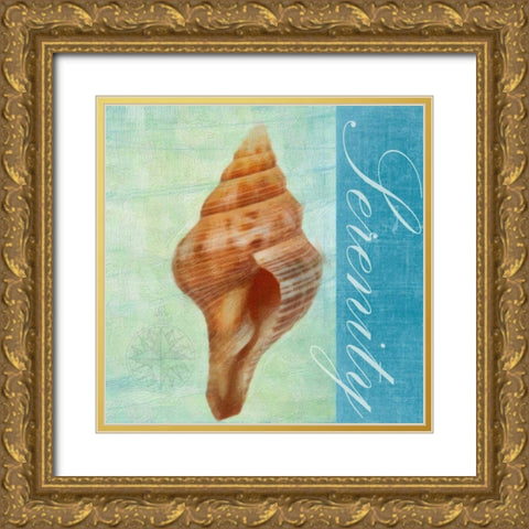 SERENITY Gold Ornate Wood Framed Art Print with Double Matting by Greene, Taylor