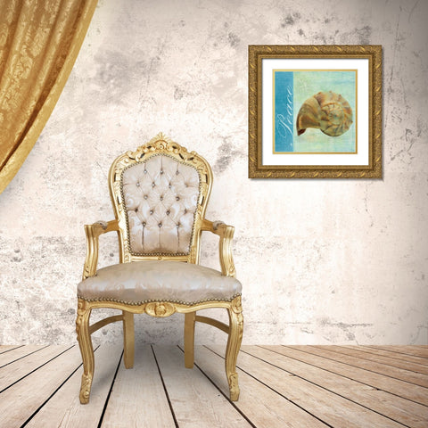 PEACE SHELL Gold Ornate Wood Framed Art Print with Double Matting by Greene, Taylor