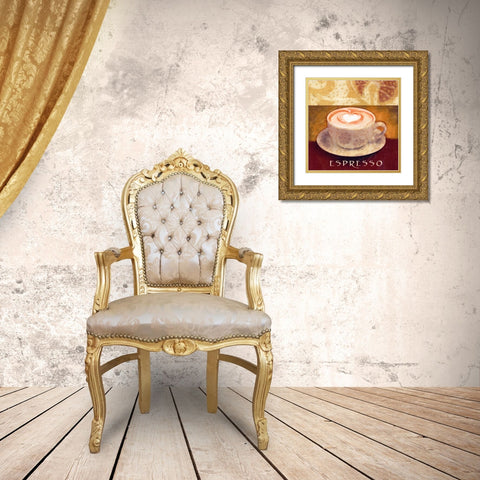 ESPRESSO Gold Ornate Wood Framed Art Print with Double Matting by Greene, Taylor