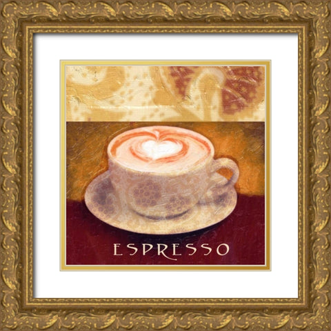 ESPRESSO Gold Ornate Wood Framed Art Print with Double Matting by Greene, Taylor