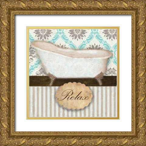 RELAX TUB A1 Gold Ornate Wood Framed Art Print with Double Matting by Greene, Taylor