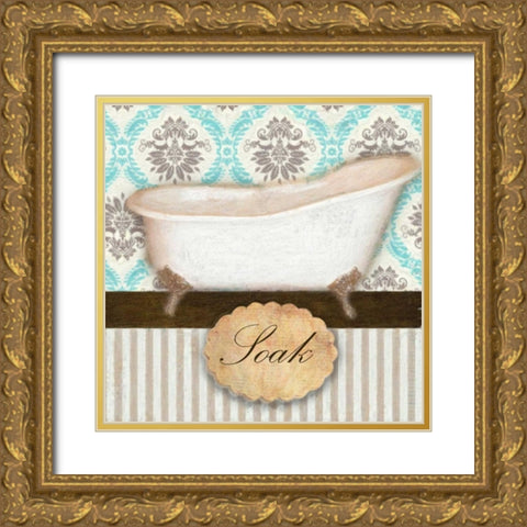 SOAK TUB B1 Gold Ornate Wood Framed Art Print with Double Matting by Greene, Taylor