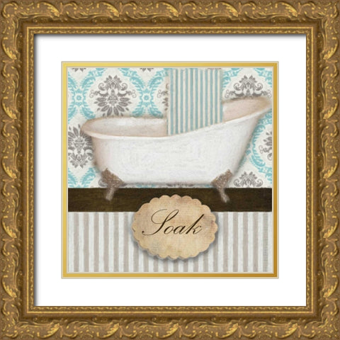 SOAK TUB B Gold Ornate Wood Framed Art Print with Double Matting by Greene, Taylor