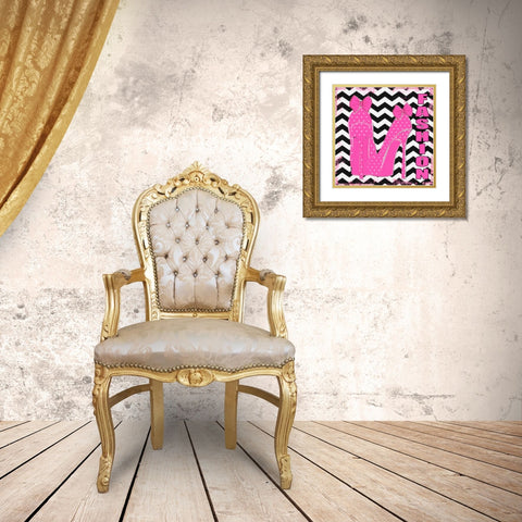 FASHION Gold Ornate Wood Framed Art Print with Double Matting by Greene, Taylor