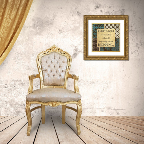 Every Story A Gold Ornate Wood Framed Art Print with Double Matting by Greene, Taylor