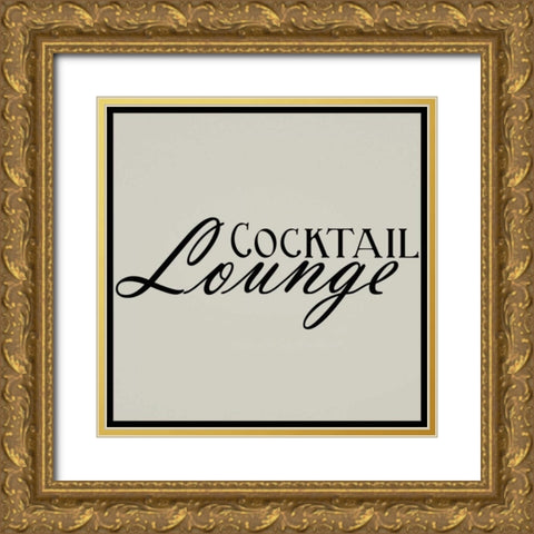 Cocktail Lounge Gold Ornate Wood Framed Art Print with Double Matting by Greene, Taylor