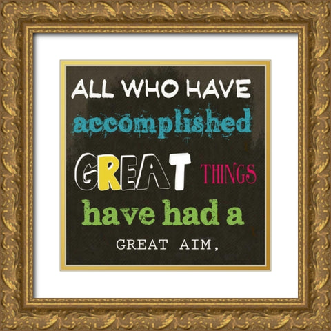 ALL WHO HAVE A Gold Ornate Wood Framed Art Print with Double Matting by Greene, Taylor
