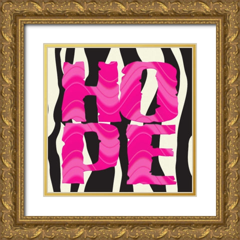 HOPE PATTERNS Gold Ornate Wood Framed Art Print with Double Matting by Greene, Taylor