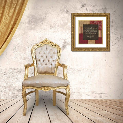 HE WHO KNEELS Gold Ornate Wood Framed Art Print with Double Matting by Greene, Taylor