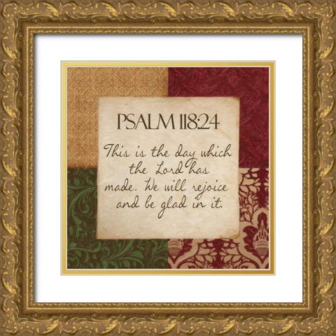 Psalm 118 C Gold Ornate Wood Framed Art Print with Double Matting by Greene, Taylor