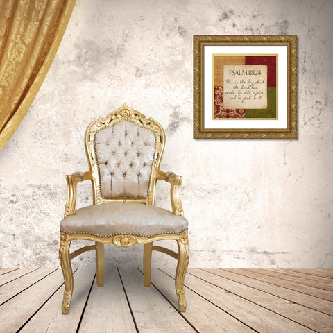 Psalm 118 Gold Ornate Wood Framed Art Print with Double Matting by Greene, Taylor