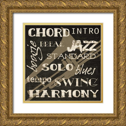 HARMONY SILHOUETTE Gold Ornate Wood Framed Art Print with Double Matting by Greene, Taylor