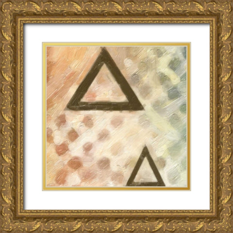 ABSTRACT TRIAD IV Gold Ornate Wood Framed Art Print with Double Matting by Greene, Taylor