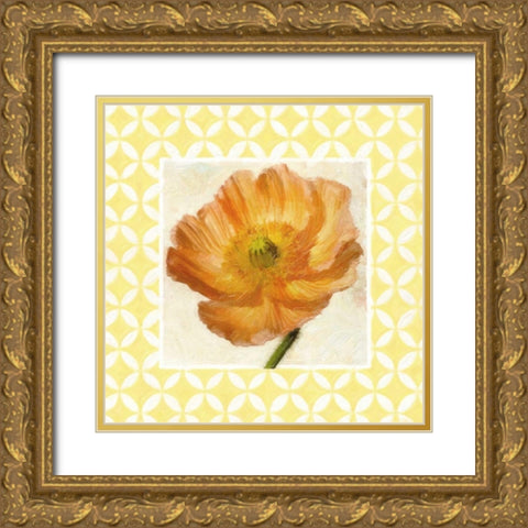 MOROCCAN YELLOW FLORAL 4 Gold Ornate Wood Framed Art Print with Double Matting by Greene, Taylor