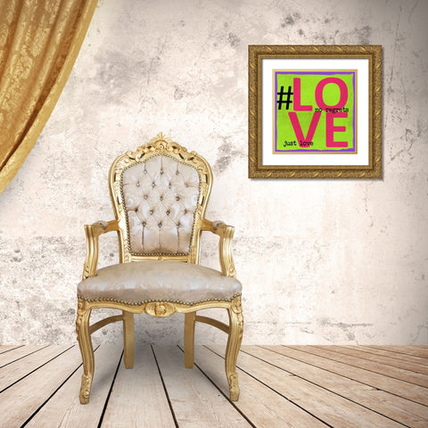 LOVE Gold Ornate Wood Framed Art Print with Double Matting by Greene, Taylor