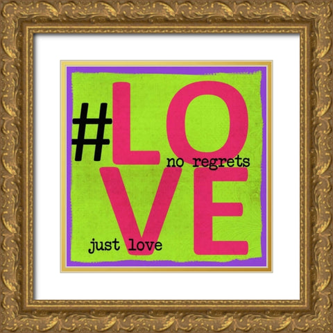 LOVE Gold Ornate Wood Framed Art Print with Double Matting by Greene, Taylor