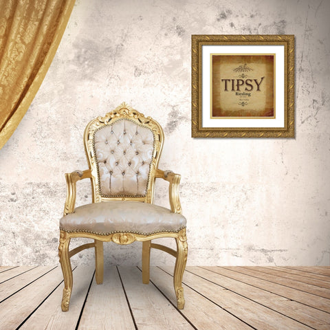 TIPSY BORDER Gold Ornate Wood Framed Art Print with Double Matting by Greene, Taylor