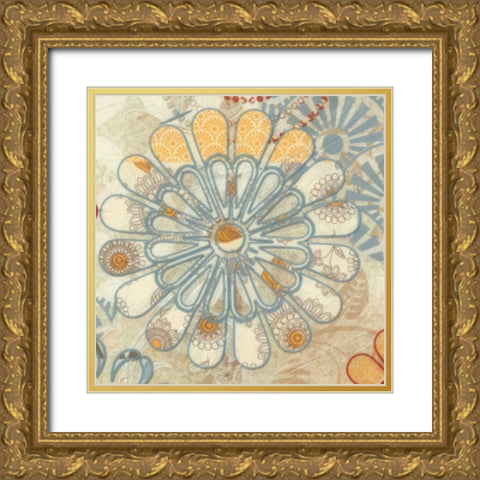 FLORA TRANCE II Gold Ornate Wood Framed Art Print with Double Matting by Greene, Taylor