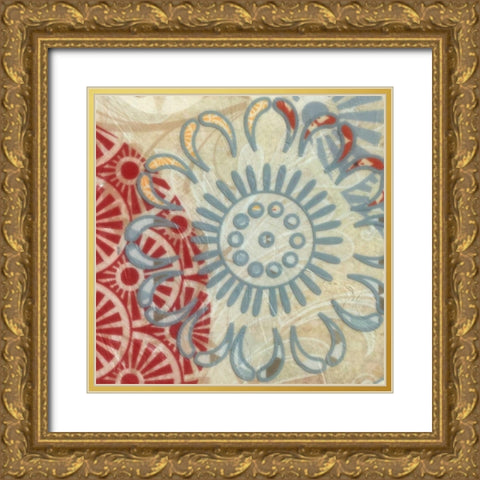 FLORA TRANCE IV Gold Ornate Wood Framed Art Print with Double Matting by Greene, Taylor