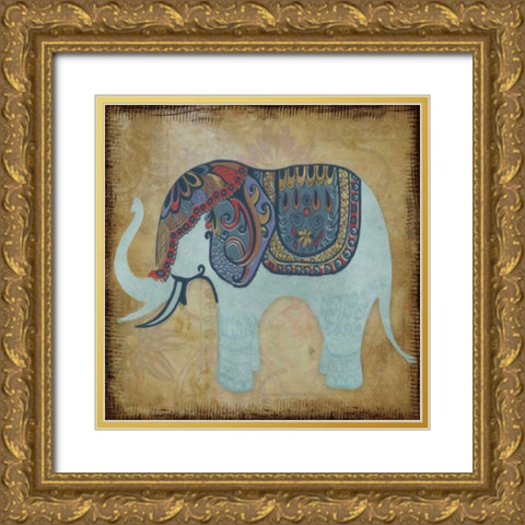 ELEGANT PACHYDERM Gold Ornate Wood Framed Art Print with Double Matting by Greene, Taylor