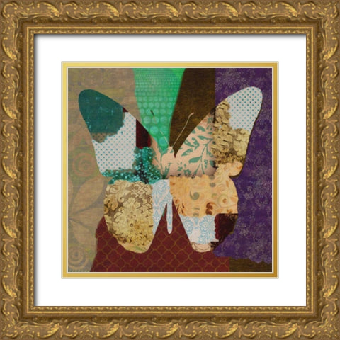RISE ABOVE BUTTERFLY Gold Ornate Wood Framed Art Print with Double Matting by Greene, Taylor